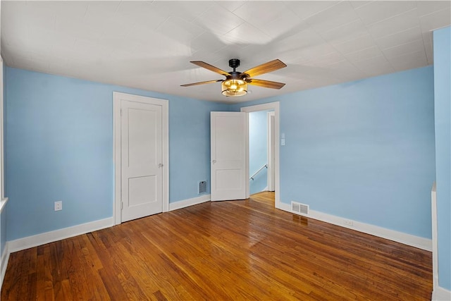 2301 Fairland St, Overbrook, PA 15210 - empty room featuring a ceiling fan and wood finished floors