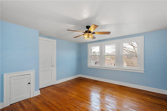 2301 Fairland St, Overbrook, PA 15210 - spare room with wood-type flooring and a ceiling fan