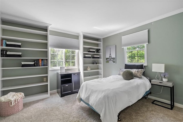 401 Olde Ingomar Ct, Mccandless, PA 15237 - bedroom with light carpet, multiple windows, and crown molding