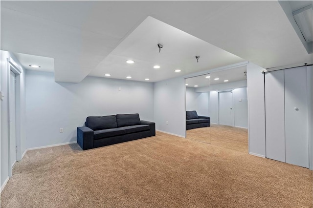 601 4th St, Penn Hills, PA 15147 - sitting room featuring carpet floors and recessed lighting