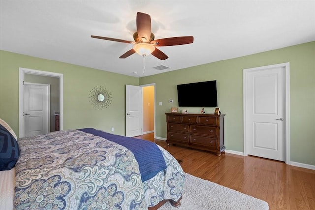 743 Packsaddle Trl, Richland, PA 15044 - bedroom with wood finished floors and ceiling fan
