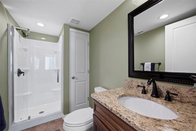 743 Packsaddle Trl, Richland, PA 15044 - full bath with a shower stall, vanity, and recessed lighting