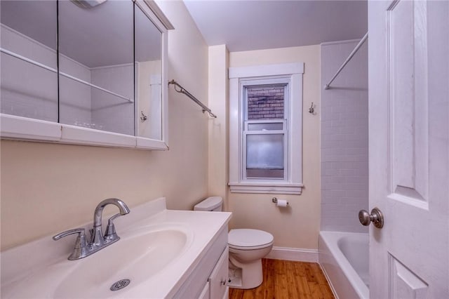 2267 Tilbury Ave, Squirrel Hill, PA 15217 - full bath with vanity, wood finished floors, and  shower combination