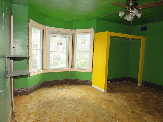 1465 Steuben St, Crafton Heights, PA 15205 - carpeted spare room featuring healthy amount of natural light and ceiling fan