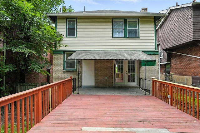 1334 Franklin Ave, Wilkinsburg, PA 15221 - wooden terrace with french doors