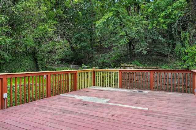 1334 Franklin Ave, Wilkinsburg, PA 15221 - wooden deck featuring a forest view