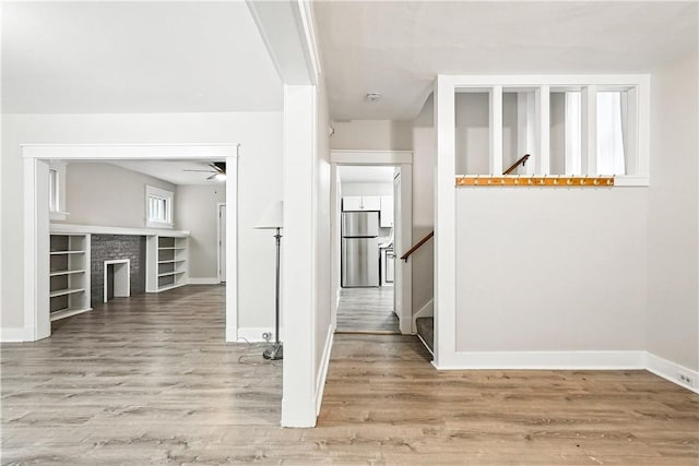 1334 Franklin Ave, Wilkinsburg, PA 15221 - hall featuring wood finished floors and baseboards