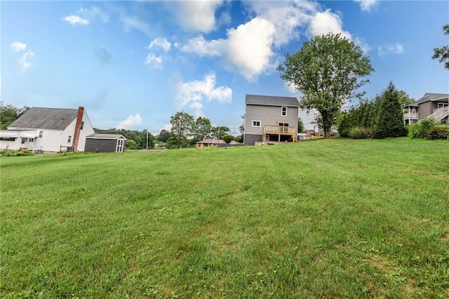1451 W Pittsburgh St, East Huntingdon, PA 15683 - view of green lawn featuring a wooden deck
