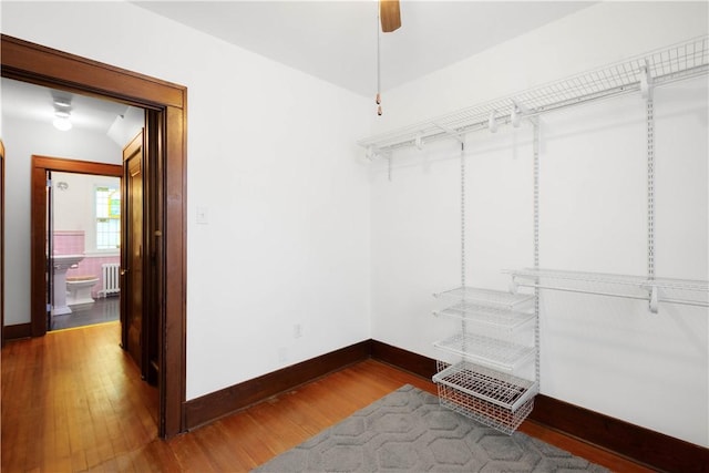 512 Gorgas St, Arlington, PA 15210 - spacious closet with radiator heating unit and wood finished floors