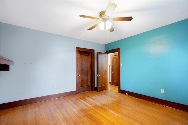 512 Gorgas St, Arlington, PA 15210 - empty room featuring light wood-type flooring and ceiling fan
