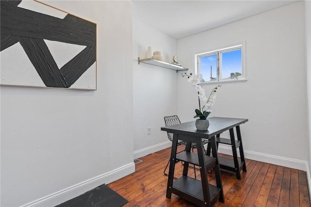 3817 Howley St, Lawrenceville, PA 15201 - dining area with baseboards and wood-type flooring