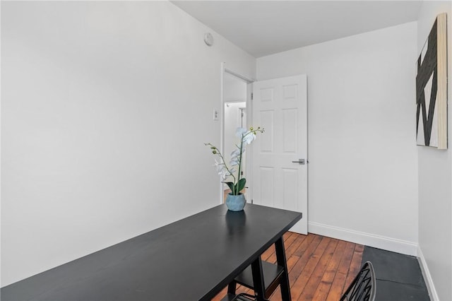 3817 Howley St, Lawrenceville, PA 15201 - home office with baseboards and hardwood / wood-style floors