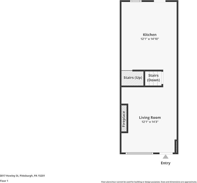 3817 Howley St, Lawrenceville, PA 15201 - view of room layout