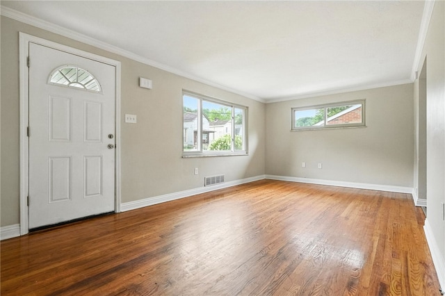 1114 Ellopia St, Chartiers City, PA 15204 - foyer featuring wood finished floors and crown molding