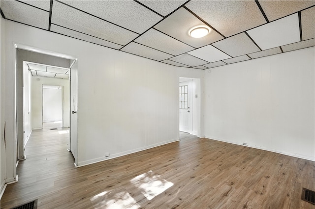 2505 Gable St, South Side, PA 15210 - spare room featuring a drop ceiling and wood finished floors
