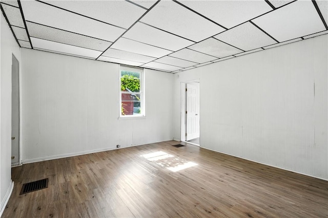 2505 Gable St, South Side, PA 15210 - unfurnished room with wood finished floors and a drop ceiling