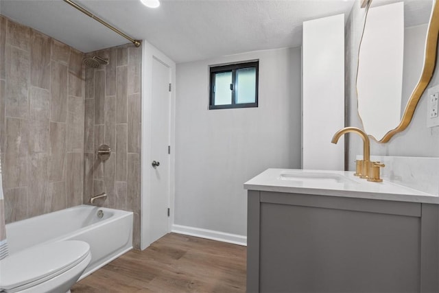 450 Penn St, Baldwin Boro, PA 15227 - full bathroom with vanity, bathing tub / shower combination, and wood finished floors
