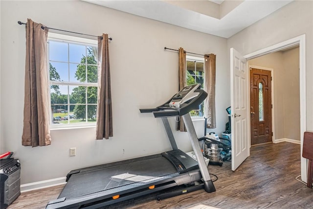 27 Richeyville Rd, Centerville, PA 15358 - exercise area featuring wood finished floors and plenty of natural light
