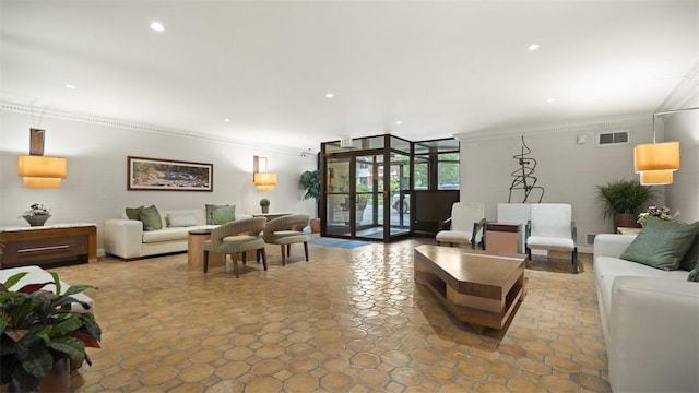 220 N Dithridge St Unit 1001, Oakland, PA 15213 - building lobby featuring recessed lighting and ornamental molding