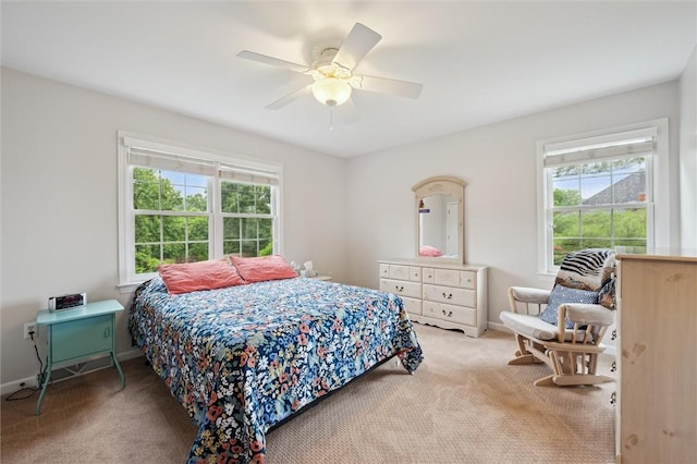 1500 Zenith Ct, Upper St Clair, PA 15241 - carpeted bedroom with multiple windows and ceiling fan