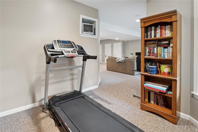1500 Zenith Ct, Upper St Clair, PA 15241 - exercise room featuring carpet floors and baseboards