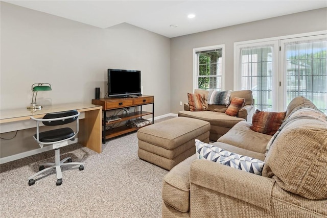 1500 Zenith Ct, Upper St Clair, PA 15241 - carpeted living area with a desk and recessed lighting