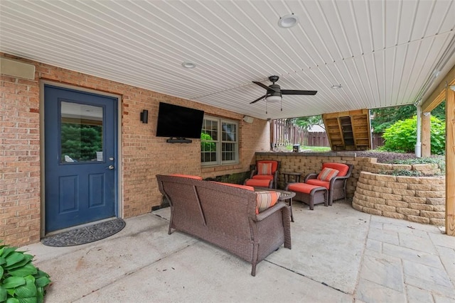 105 Averys Way, Cranberry Twp, PA 16066 - view of patio / terrace with outdoor lounge area and ceiling fan