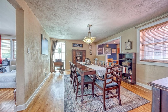 628 Illini, Monroeville, PA 15146 - dining space with light wood finished floors, a textured ceiling, and a textured wall