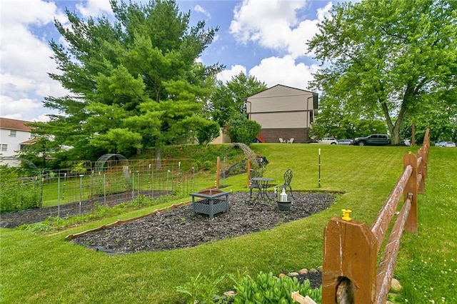 301 Holland Ct, Findlay Twp, PA 15108 - view of grassy yard with a vegetable garden