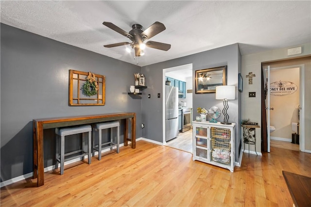 301 Holland Ct, Findlay Twp, PA 15108 - sitting room featuring ceiling fan and wood finished floors