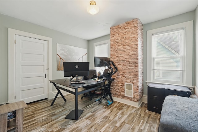 302 Midland Ave, Carnegie, PA 15106 - office area featuring light wood-style flooring and baseboards