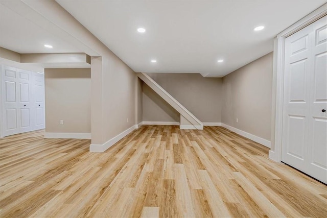 5241 Gardenville, Bethel Park, PA 15236 - finished below grade area with light wood-style flooring and recessed lighting