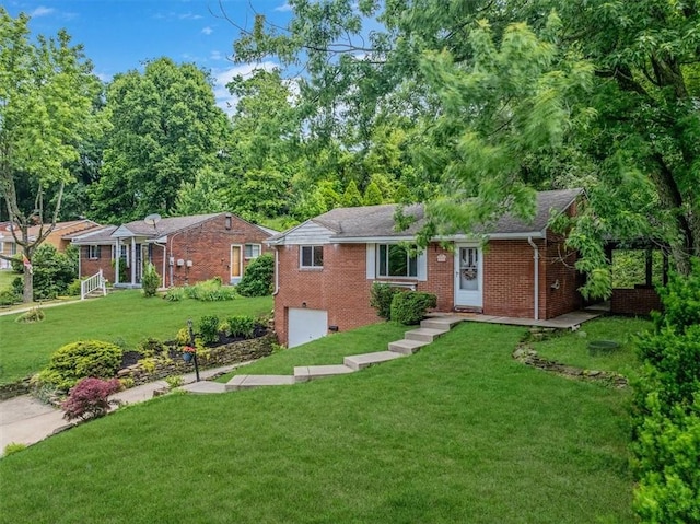 5241 Gardenville, Bethel Park, PA 15236 - single story home featuring brick siding, an attached garage, and a front lawn