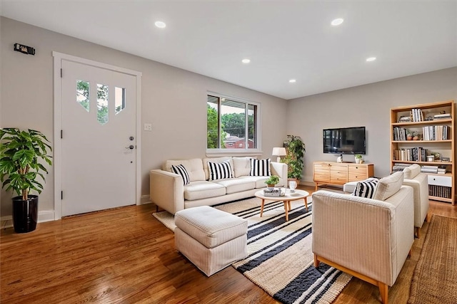 5241 Gardenville, Bethel Park, PA 15236 - living room with wood finished floors and recessed lighting