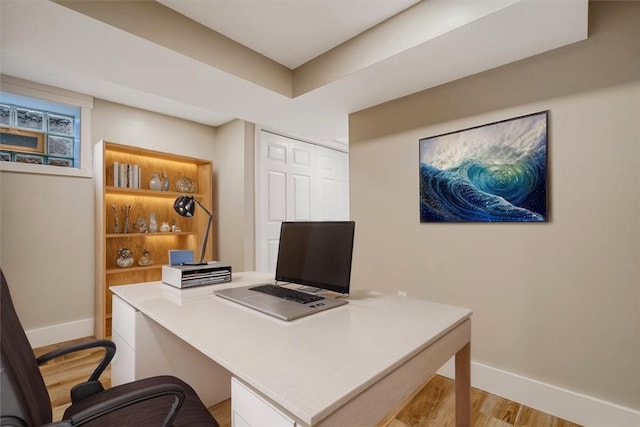 5241 Gardenville, Bethel Park, PA 15236 - home office with baseboards and light wood finished floors