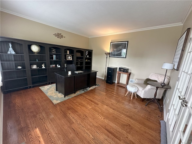 178 Foxchase Dr, North Strabane, PA 15317 - office space with crown molding and wood finished floors
