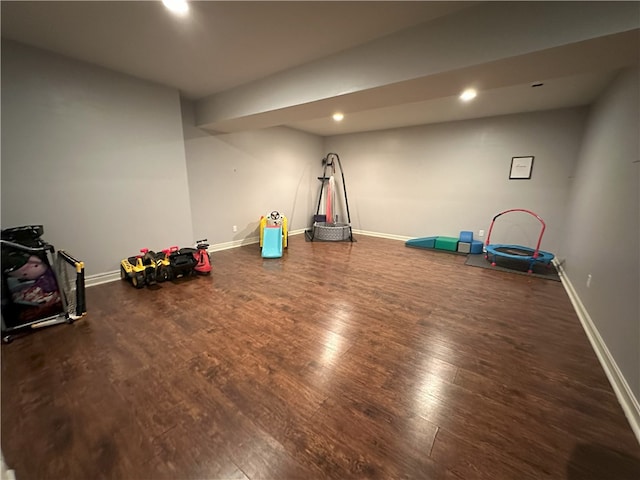 178 Foxchase Dr, North Strabane, PA 15317 - game room featuring wood finished floors and recessed lighting