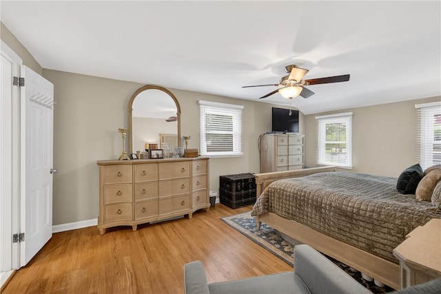 130 Kent Dr, Upper St Clair, PA 15241 - bedroom with light wood-style flooring and a ceiling fan