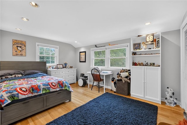 130 Kent Dr, Upper St Clair, PA 15241 - bedroom with multiple windows, recessed lighting, and light wood-style flooring