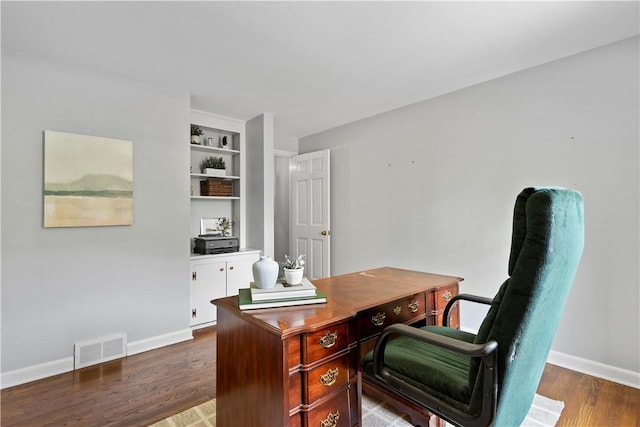 1061 Apple Hill Ln, Mccandless, PA 15101 - office area featuring dark wood-style floors and baseboards