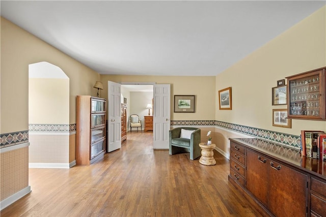 1061 Apple Hill Ln, Mccandless, PA 15101 - unfurnished room featuring wood finished floors and a wainscoted wall