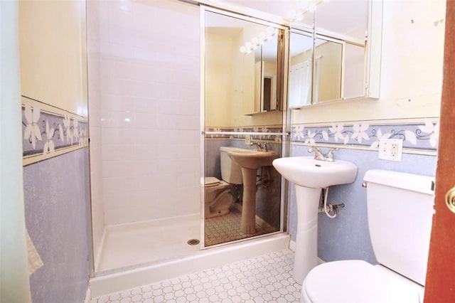202 Dominican Way, Zelienople Boro, PA 16063 - bathroom featuring a shower stall and tile patterned floors