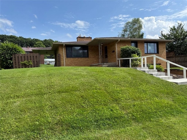 202 Dominican Way, Zelienople Boro, PA 16063 - view of front facade featuring brick siding and a chimney