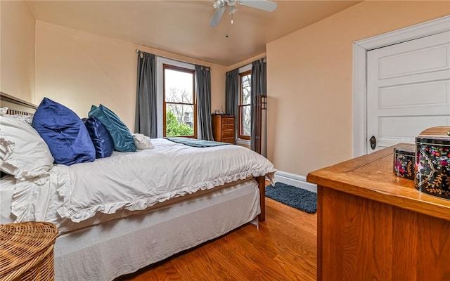 609 N Beatty, East Liberty, PA 15206 - bedroom with wood finished floors and a ceiling fan