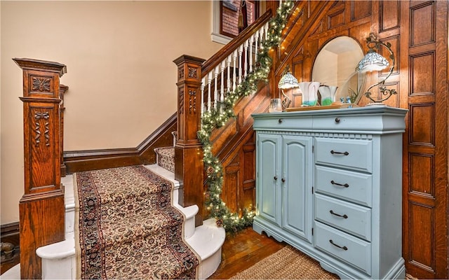 609 N Beatty, East Liberty, PA 15206 - stairs featuring wood finished floors