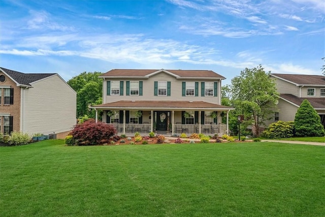 2616 Chalet Ln, South Park, PA 15129 - colonial-style house with a porch and a front yard