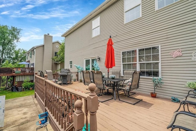 2616 Chalet Ln, South Park, PA 15129 - deck featuring outdoor dining area and grilling area