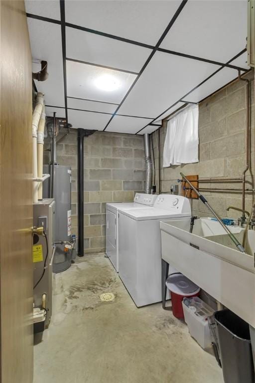 285 Old Plank Rd, City Of But Se, PA 16002 - unfinished below grade area with water heater and washing machine and clothes dryer