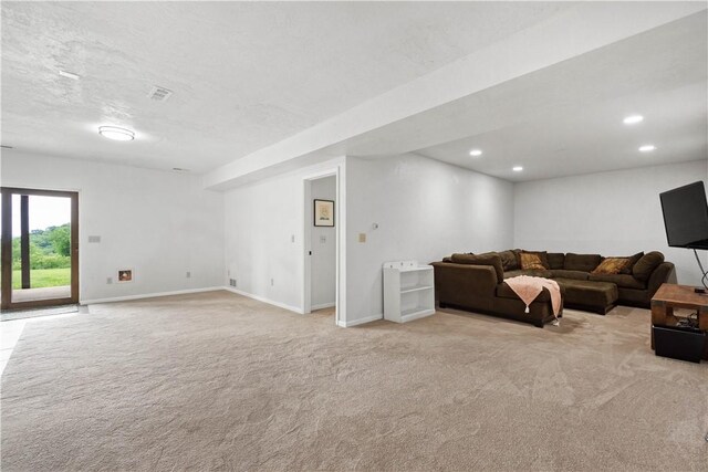 10737 Babcock Blvd, Pine Twp Nal, PA 15044 - living area featuring light carpet and recessed lighting