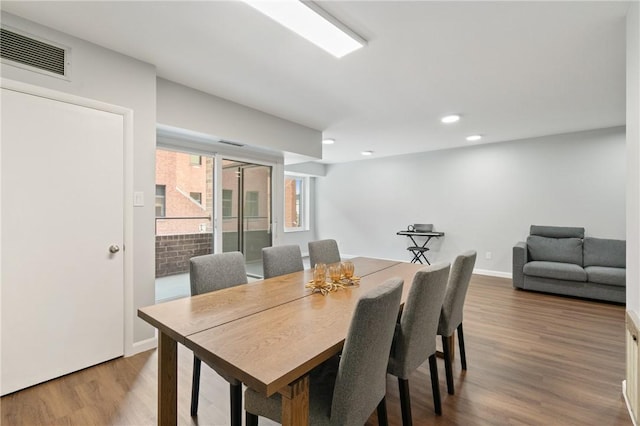 307 S Dithridge St Unit 207, Oakland, PA 15213 - dining space with wood finished floors and recessed lighting